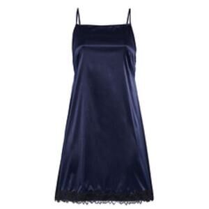 Myla Aster lace trimmed stretch satin chemise navy size M